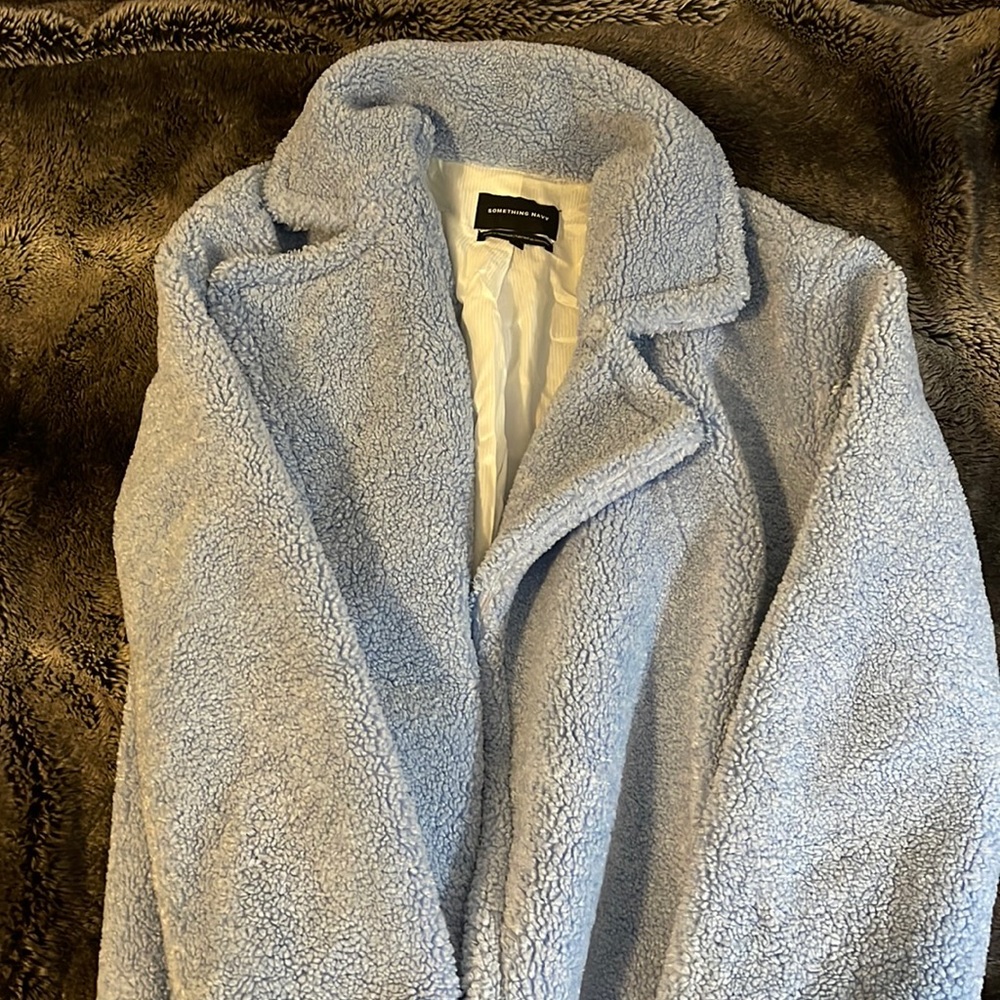 Something Navy blue teddy jacket